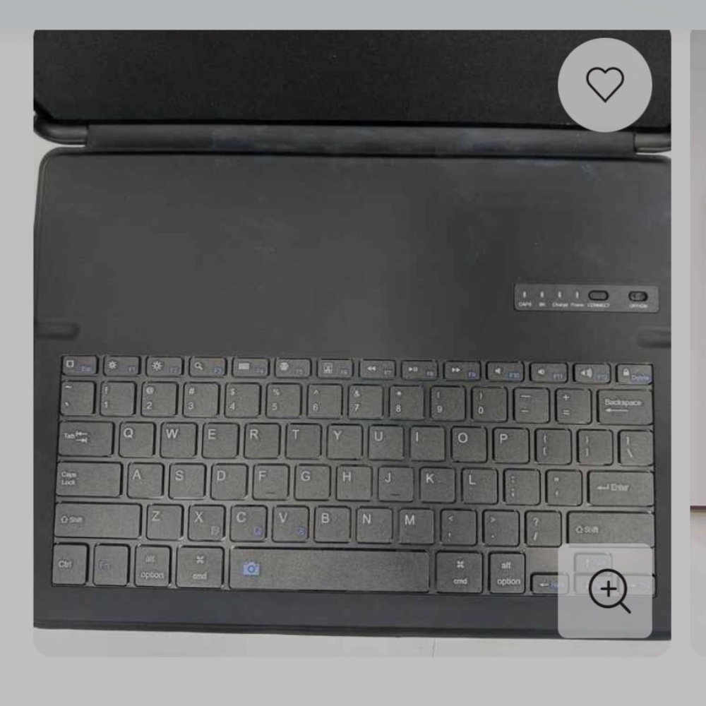 Black ProCase Keyboard Cover Case for Apple iPad Pro 12.9" with PENCIL AND CHGR